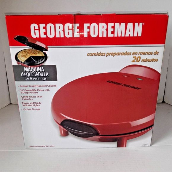 GEORGE FOREMAN ELECTRIC QUESADILLA MAKER RED GFQ001 - Picture 2 of 6
